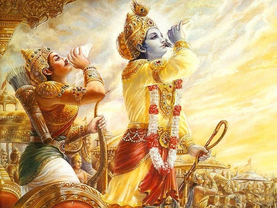 Krishna and Arjuna at Kurukshetra